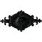 Ekena Millwork Quentin Ceiling Medallion, Hand-Painted Black Pearl, 23 1/2"W x 12 1/4"H x 1 1/2"P CM23RO1BPS - alternate 1